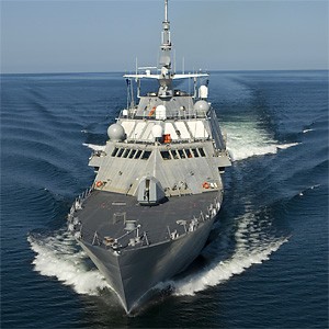 Mỹ chuẩn bị triển khai tàu chiến đấu duyên hải ở Singapore. Trong hình là tàu chiến đấu duyên hải USS Forth Worth (LCS-3) của Hải quân Mỹ.