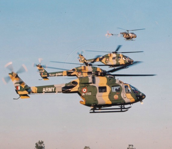 Máy bay trực thăng hạng nhẹ tiên tiến ALH của Lục quân Ấn Độ.