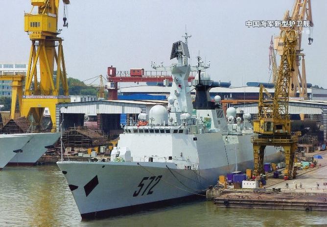 Tàu hộ vệ Hoành Thủy của Hạm đội Nam Hải - Hải quân Trung Quốc (do dân mạng tuyên truyền).