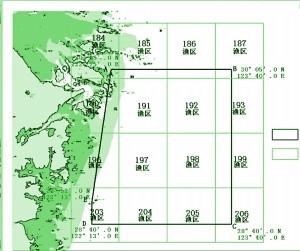 Khu vực diễn tập của Hải quân Trung Quốc trên biển Hoa Đông từ ngày 10-15/7/2012.