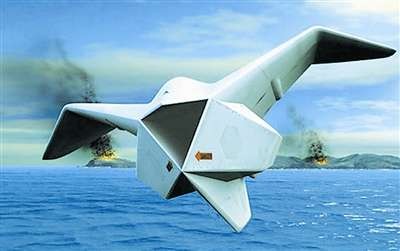 Máy bay không người lái phóng ngầm Cormorant của quân Mỹ (ý tưởng).