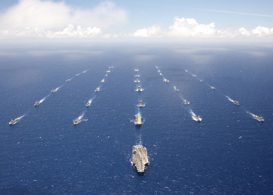 Mỹ vừa tổ chức diễn tập quân sự "Vành đai Thái Bình Dương-2012" có sự tham gia của 22 nước, không có Trung Quốc.