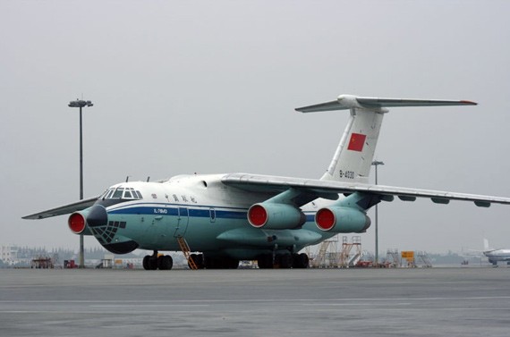 Máy bay vận tải IL-76 của Không quân Trung Quốc, do Nga chế tạo.