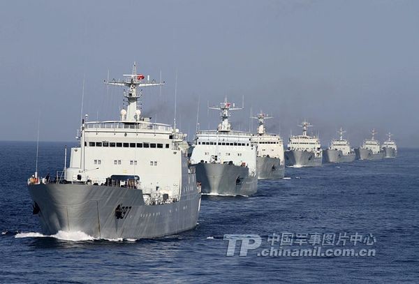 Biên đội tàu chiến của một Chi đội tàu đổ bộ, Hạm đội Nam Hải, Hải quân Trung Quốc.