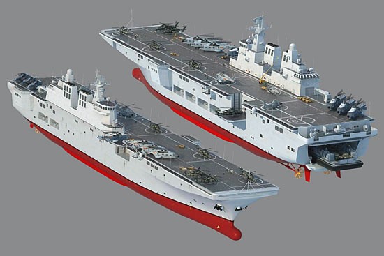 Ý tưởng về tàu tấn công đổ bộ của Trung Quốc (ảnh từ báo chí Trung Quốc)