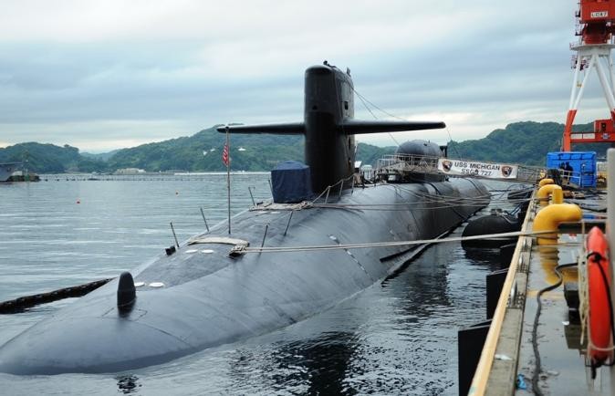 Tàu ngầm hạt nhân USS Michigan lớn nhất của Hải quân Mỹ.