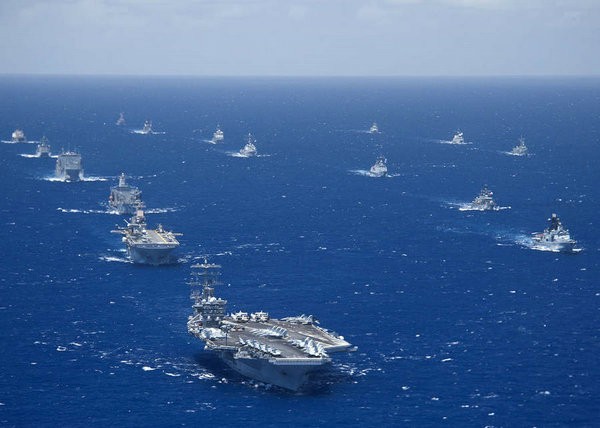 Diễn tập Vành đai Thái Bình Dương 2012 do Mỹ chủ trì, có 22 nước tham gia, không có Trung Quốc.