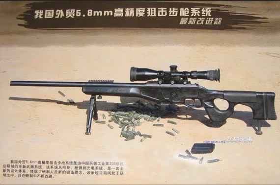 Súng trường bắn tỉa 5,8 mm Type 95 có độ bắn chính xác cao của Trung Quốc
