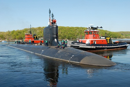 Tàu ngầm hạt nhân tấn công USS Hawaii lớp Virginia của Hải quân Mỹ.