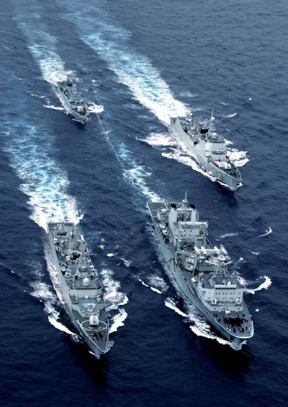 Biên đội tàu khu trục 052B/C của Hải quân Trung Quốc.
