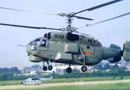Máy bay trực thăng săn ngầm Ka-28 của Hải quân Trung Quốc, do Nga chế tạo.