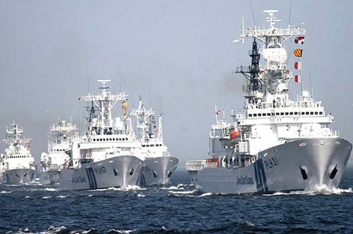 Đội tàu tuần tra của Lực lượng bảo vệ bờ biển Nhật Bản.