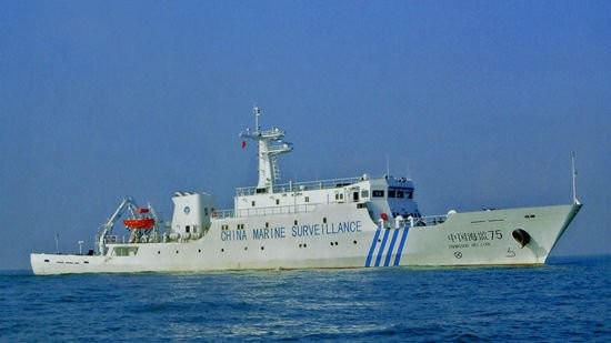 Tàu Hải giám 75 Trung Quốc, lượng giãn nước 1.290 tấn, trang bị năm 2010, hoạt động trên biển Đông.