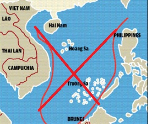 Tham vọng đường lưỡi bò phi pháp của Trung Quốc bao trọng gần như toàn bộ diện tích Biển Đông, trong đó có hai quần đảo Hoàng Sa và Trường Sa của Việt Nam