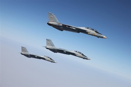 Phi đội máy bay chiến đấu F-14 Tomcat của Không quân Iran tham gia diễn tập, do Mỹ chế tạo.