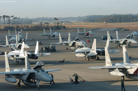 Dàn máy bay F-15J của Lực lượng Phòng vệ Trên không Nhật Bản