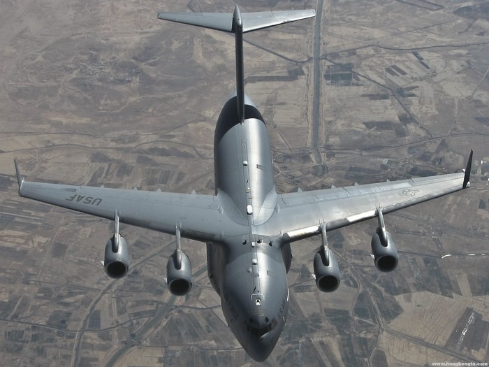 Máy bay vận tải chiến lược C-17 của Không quân Mỹ.