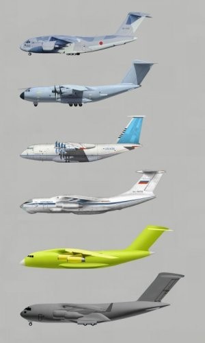 So sánh các loại máy bay vận tải cỡ lớn mang tính đại diện của thế giới.