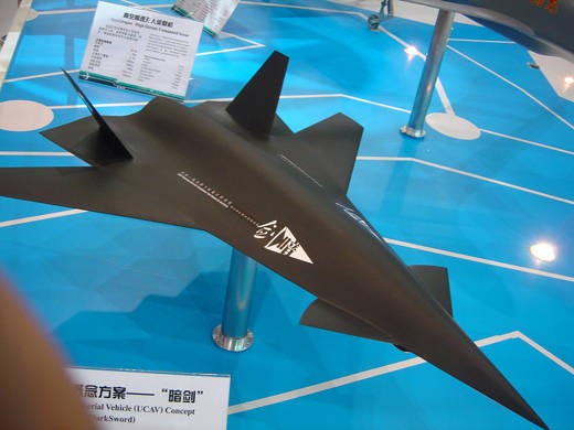 Mô hình máy bay chiến đấu không người lái Ám Kiếm của Trung Quốc
