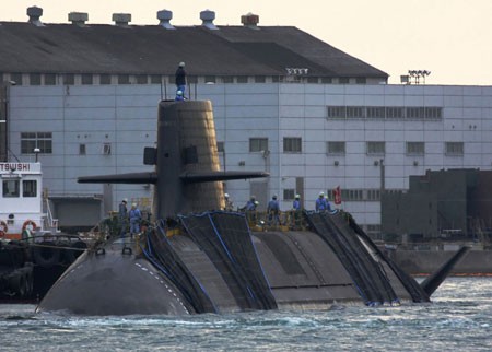 Tàu ngầm AIP lớp Soryu tiên tiến của Lực lượng Phòng vệ Biển Nhật Bản.