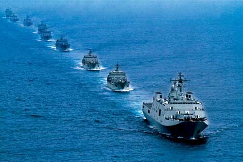 Gần đây, Hải quân Trung Quốc ra sức phô diễn sức mạnh quân sự trên biển, răn đe vũ lực.