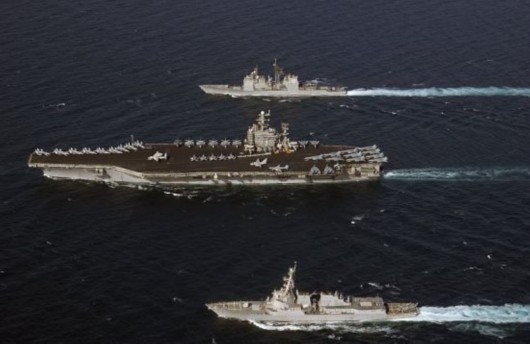Cụm tàu sân bay USS Gerge Washington của Hải quân Mỹ triển khai ở châu Á-Thái Bình Dương