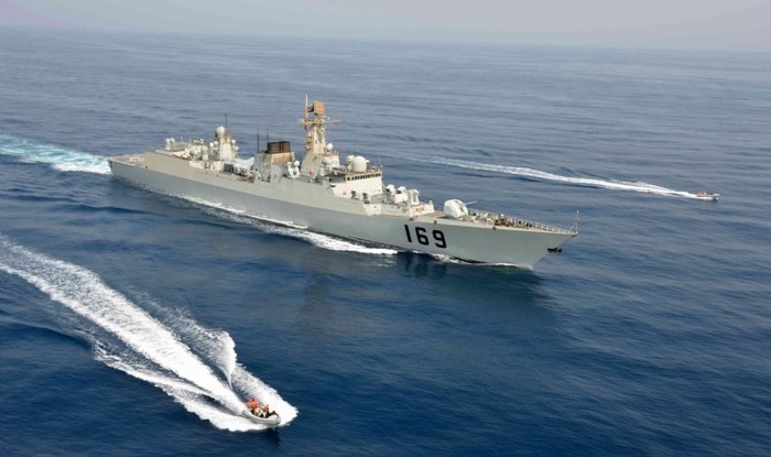 Biên đội hộ tống Hải quân Trung Quốc (Hạm đội Nam Hải) làm nhiệm vụ hộ tống ở vùng biển Somalia, vịnh Aden (ảnh tư liệu)