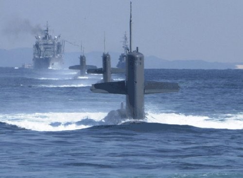 Biên đội tàu chiến Nhật Bản (ảnh minh họa)