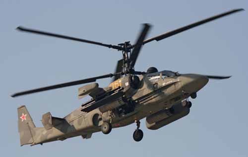 Máhy bay trực thăng tấn công trinh sát Ka-52 Nga