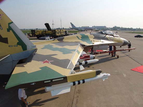 Máy bay chiến đấu Su-35 tại triển lãm hàng không (ảnh tư liệu)