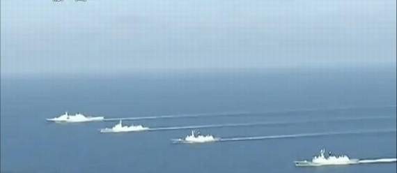 Tàu chiến 3 hạm đội lớn Hải quân Trung Quốc tập trận quy mô lớn trên Biển Đông (ảnh tư liệu)