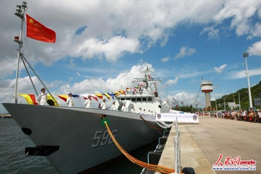 Tàu hộ vệ hạng nhẹ Huệ Châu, số hiệu 596, Type 056 của Hạm đội Nam Hải, Hải quân Trung Quốc
