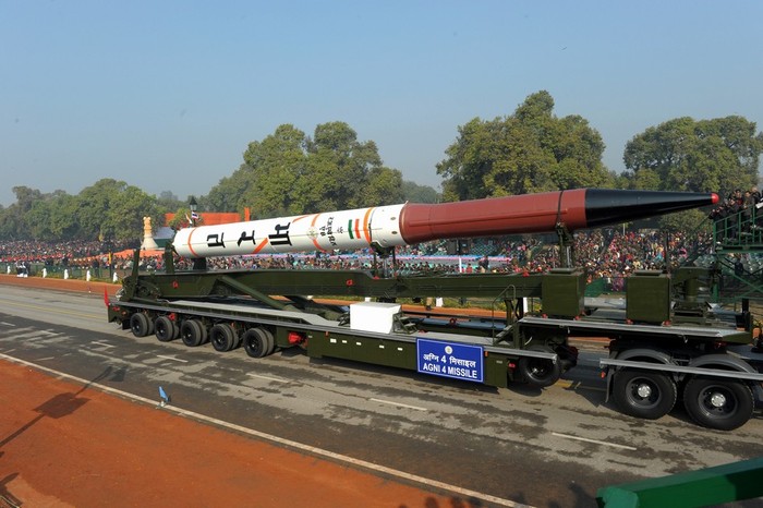 Tên lửa đạn đạo Agni-4 có tầm bắn khoảng 4.000 km