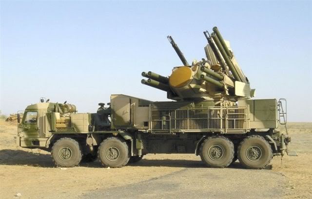 Hệ thống phòng không tên lửa-pháo hợp nhất Pantsir-S do Nga chế tạo (ảnh minh họa).