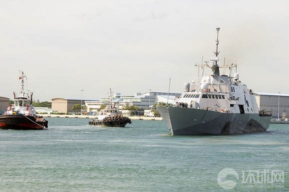 Tàu tuần duyên USS Freedom Hải quân Mỹ triển khai ở căn cứ Changi, Singapore - &quot;chốt&quot; cửa ra vào eo biển Malacca