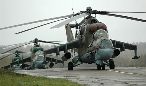 Cụm máy bay trực thăng tấn công Mi-24 của Quân đội Nga