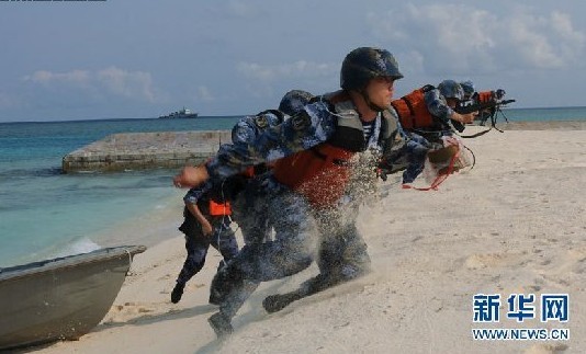 Tháng 3 năm 2013, biên đội tàu chiến Hạm đội Nam Hải tập trận trái phép ở vùng biển Trường Sa - quần đảo thuộc chủ quyền của Việt Nam.