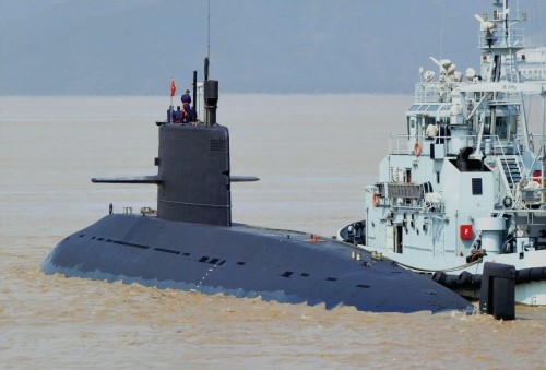 Hình ảnh này được cho là tàu ngầm lớp Nguyên của Hải quân Trung Quốc