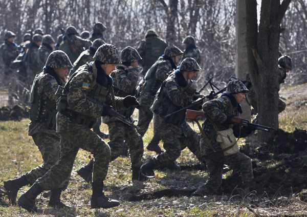 Lực lượng biên phòng Ukraine tổ chức tập trận ở biên giới Nga-Ukraine
