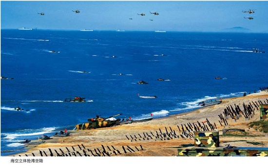 Quân đội Trung Quốc tổ chức tập trận đổ bộ đánh chiếm đảo (nguồn Thời báo Hoàn Cầu, Trung Quốc ngày 6 tháng 5 năm 2014)