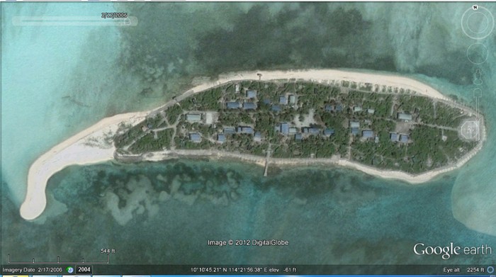 Đảo Nam Yết thuộc quần đảo Trường Sa của Việt Nam (nguồn Đại công báo, Hồng Kông, Trung Quốc)