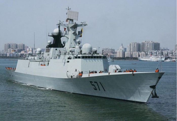 Tàu hộ vệ tên lửa Vận Thành số hiệu 571 của Hạm đội Nam Hải, Hải quân Trung Quốc (ảnh tư liệu)