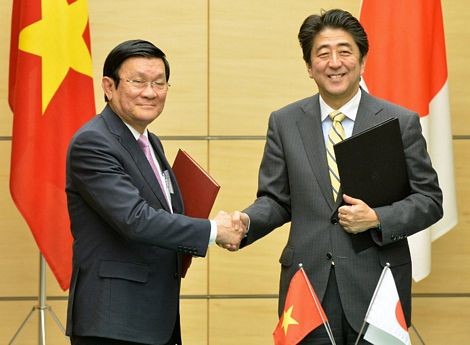 Tháng 3 năm 2014, Chủ tịch nước Trương Tấn Sang thăm chính thức Nhật Bản, hai nước đã nâng tầm quan hệ lên cấp độ mới