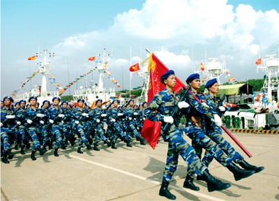 Việt Nam kiên quyết bảo vệ chủ quyền biển đảo thiêng liêng của Tổ quốc. Trong hình là lực lượng Cảnh sát biển Việt Nam.