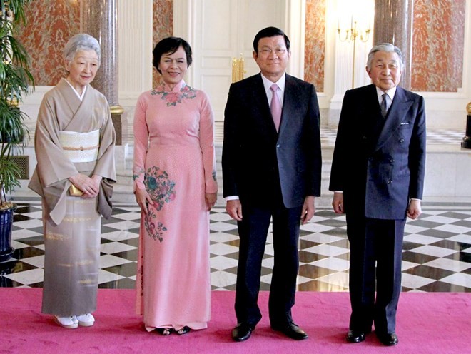 Tháng 3 năm 2014, Chủ tịch nước Trương Tấn Sang thăm chính thức Nhật Bản, hai nước đã nâng quan hệ lên thành Đối tác chiến lược sâu rộng vì hòa bình và phồn vinh ở châu Á