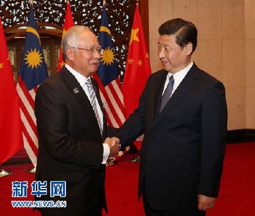 Ngày 30 tháng 5 năm 2014, Chủ tịch Trung Quốc, ông Tập Cận Bình hội kiến với Thủ tướng Malaysia Najib