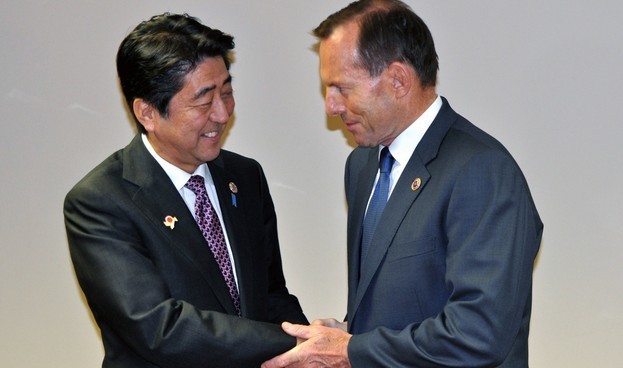Thủ tướng Nhật Bản Shinzo Abe và Thủ tướng Australia Abbott