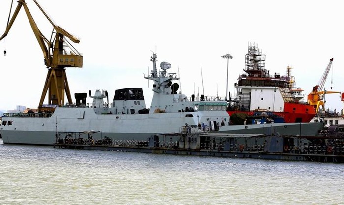 Tàu hộ vệ hạng nhẹ Type 056 mới, được cho là sẽ triển khai ở Biển Đông (nguồn báo Nhân Dân, TQ)