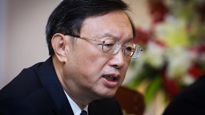 Ủy viên Quốc vụ Trung Quốc Dương Khiết Trì, người từng có tuyên bố &quot;Trung Quốc là nước lớn&quot; ở Hà Nội năm 2010 khi còn là Bộ trưởng Ngoại giao.