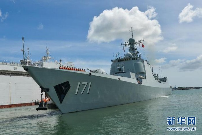 Tàu khu trục tên lửa Hải Khẩu số hiệu 171, Type 052C, Hạm đội Nam Hải tham gia diễn tập Vành đai Thái Bình Dương 2014